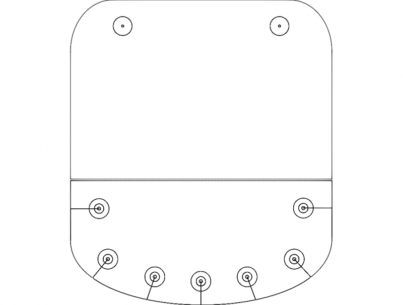 طرح پورتا اسپتو ۲ مناسب برای استفاده در دستگاه های cnc چوب و cnc لیزر - porta espeto 2 dxf file