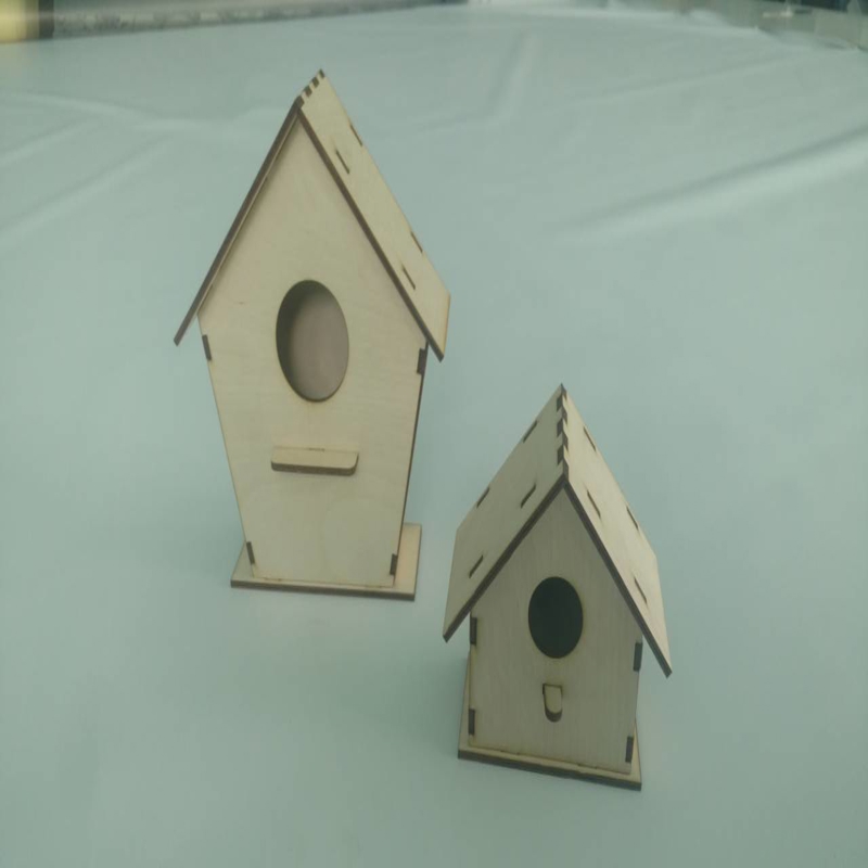 طرح لانه پرنده مناسب برای استفاده در دستگاه های cnc چوب و cnc لیزر - laser cut birdhouse dxf file