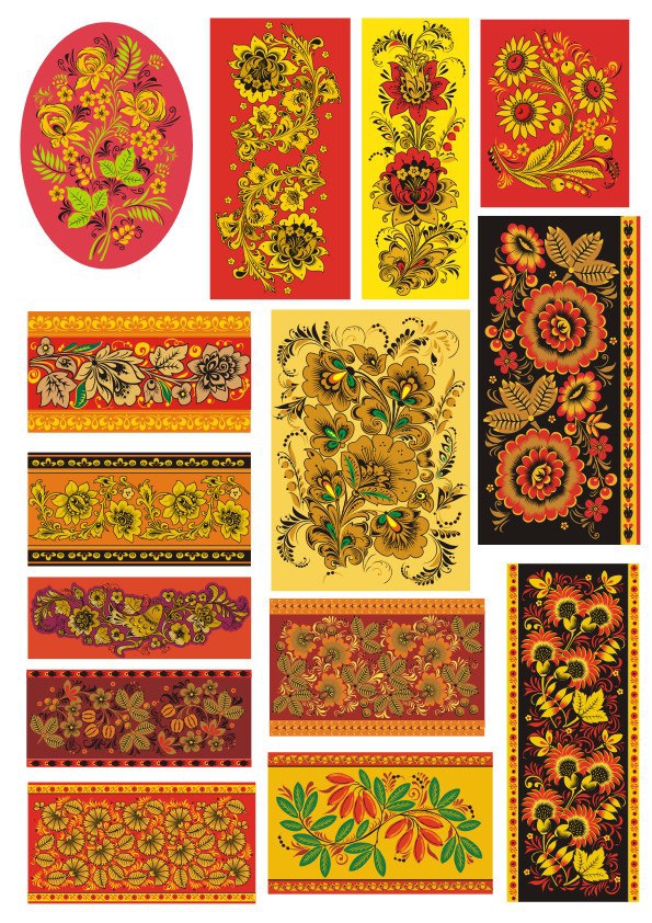 طرح نقش‌های خوخلوما مناسب برای استفاده در دستگاه های cnc چوب و cnc لیزر - Design and vector for CNC machine