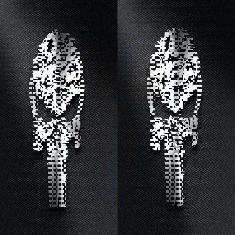 طرح متن جمجمه مناسب برای استفاده در دستگاه های cnc چوب و cnc لیزر - skull text dxf file