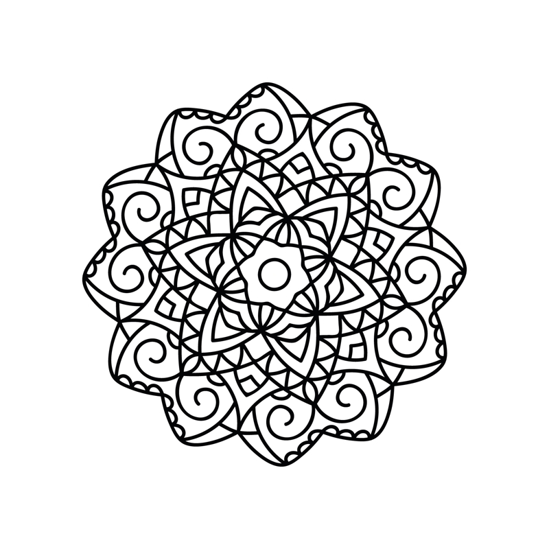 طرح وکتور ماندالا (چرخ هستی) مناسب برای استفاده در دستگاه های cnc چوب و cnc لیزر - mandala vector dxf file