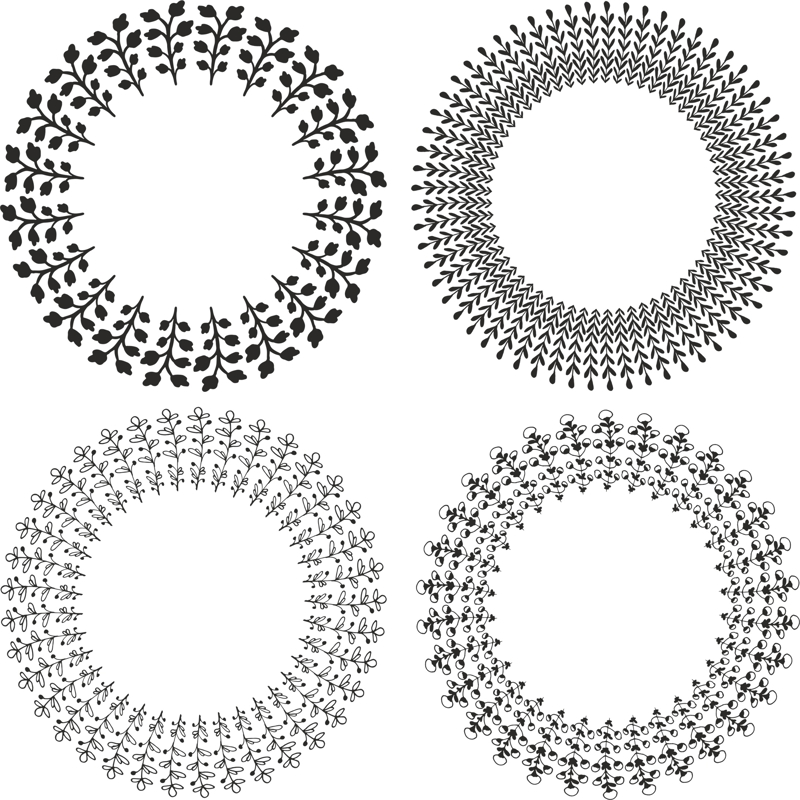 طرح تاج گل ماندالا (چرخ هستی) مناسب برای استفاده در دستگاه های cnc چوب و cnc لیزر - mandala wreath cdr file