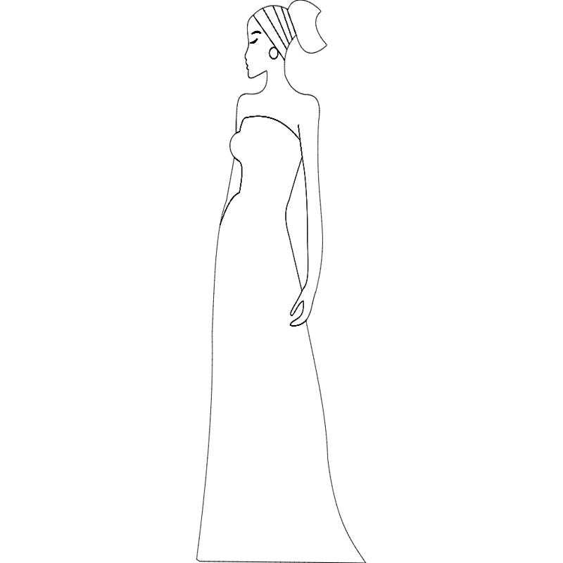 طرح زن آفریقایی مناسب برای استفاده در دستگاه های cnc چوب و cnc لیزر - african woman dxf file