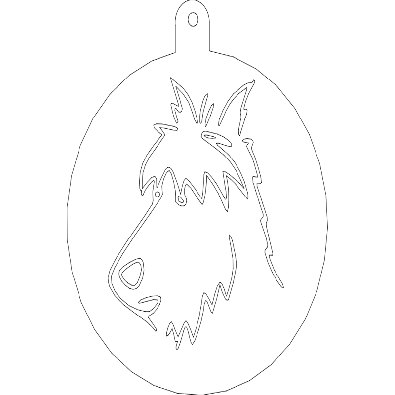 طرح روباه سیمی مناسب برای استفاده در دستگاه های cnc چوب و cnc لیزر - wire fox terr dxf file