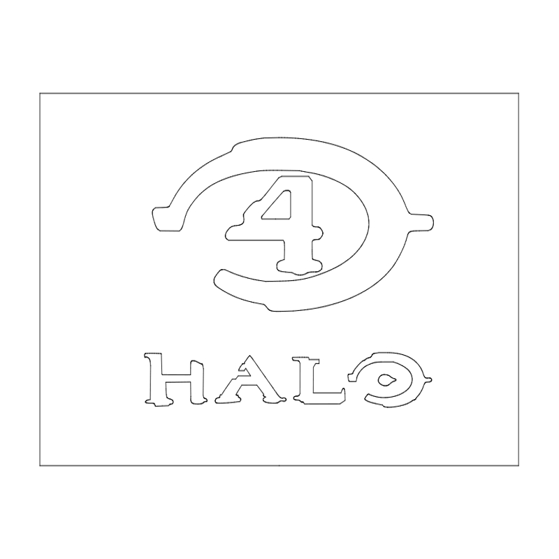 طرح هالو ۴ مناسب برای استفاده در دستگاه های cnc چوب و cnc لیزر - halo 4 dxf file