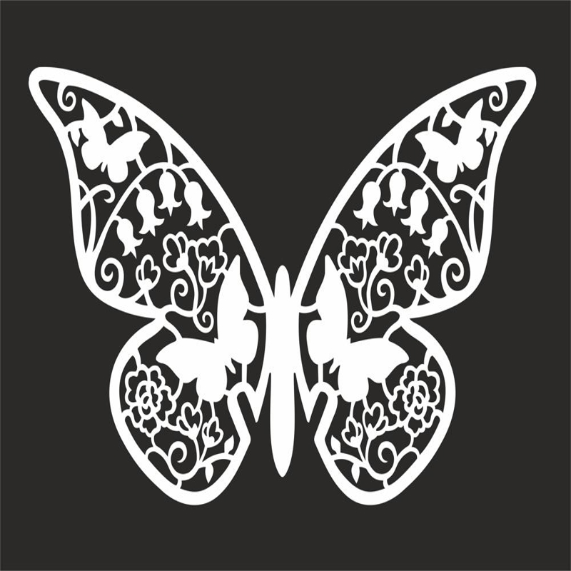 طرح وکتور طرح پروانه مناسب برای استفاده در دستگاه های cnc چوب و cnc لیزر - butterfly vector art cdr file