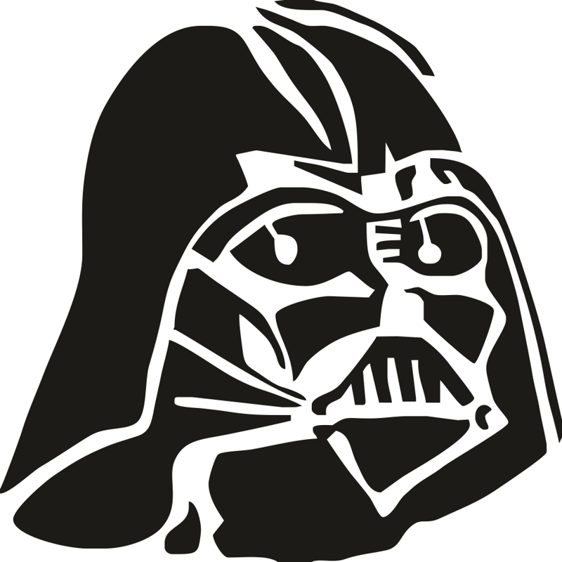 طرح وکتور استنسیل دارث ویدر مناسب برای استفاده در دستگاه های cnc چوب و cnc لیزر - darth vader stencil vector cdr file