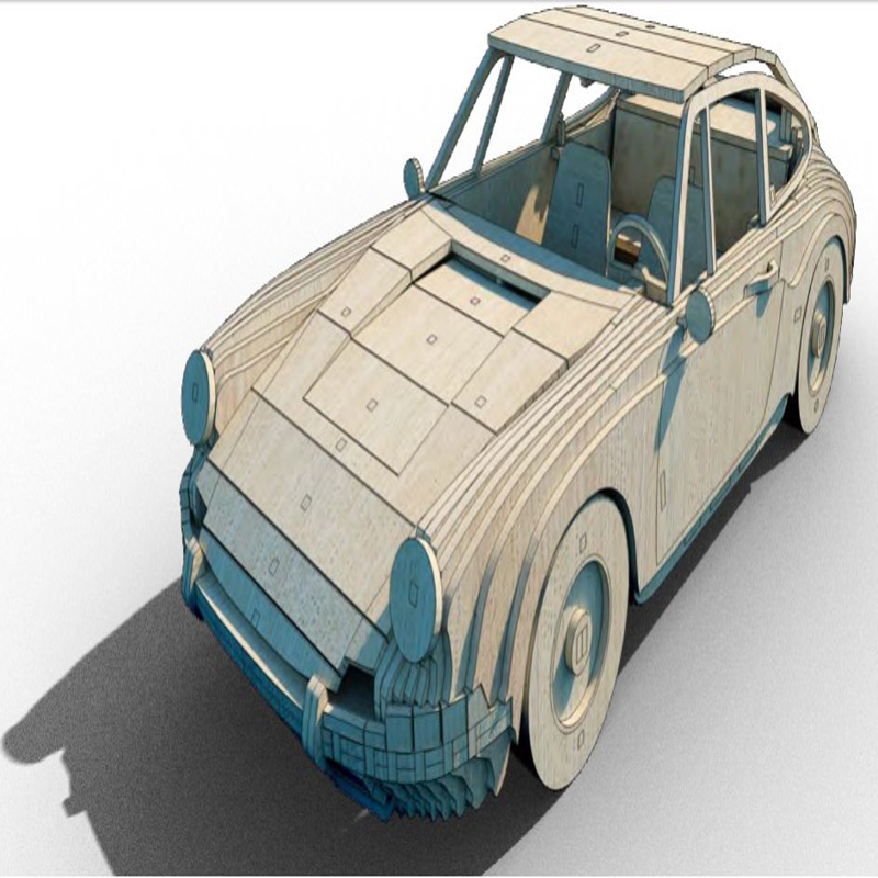 طرح سه میلی‌متری porche 911 1964 مناسب برای استفاده در دستگاه های cnc چوب و cnc لیزر - porche 911 1964 3 mm cdr file