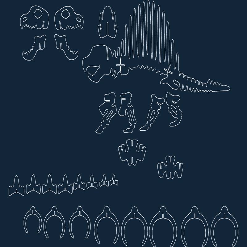 طرح دیمترادون مناسب برای استفاده در دستگاه های cnc چوب و cnc لیزر - dimetradon dxf file