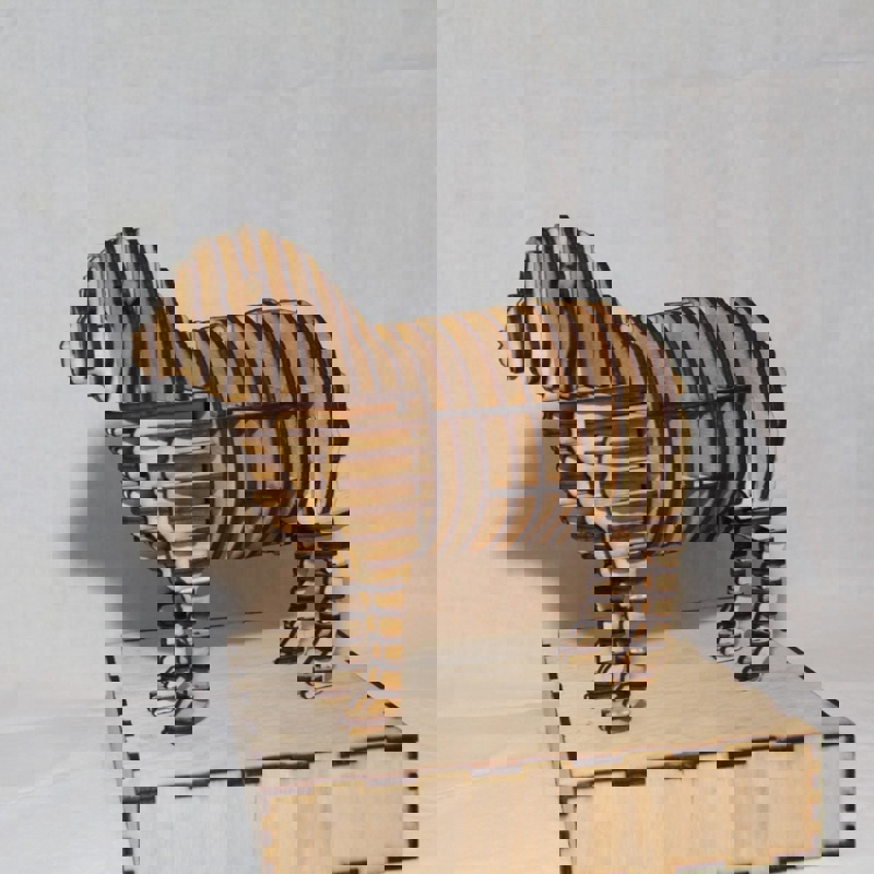 طرح سه بعدی پازل چوبی سه بعدی طرح بره با مناسب برای استفاده در دستگاه های cnc چوب و cnc لیزر - laser cut lamb 3d wooden puzzle 3mm dxf file
