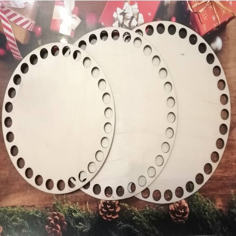 طرح کف چوبی سبد بافتنی مناسب برای استفاده در دستگاه های cnc چوب و cnc لیزر - laser cut wooden bottoms for knitting basket cdr file