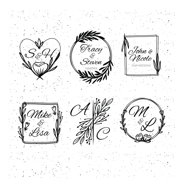 طرح حلقه‌های گل برگ حکاکی لیزری به همراه اولیه مناسب برای استفاده در دستگاه های cnc چوب و cnc لیزر - laser engraving leaf wreaths with initial cdr file