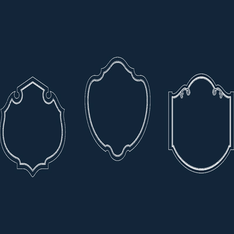 طرح نصب فریم‌ها مناسب برای استفاده در دستگاه های cnc چوب و cnc لیزر - mount frames dxf file