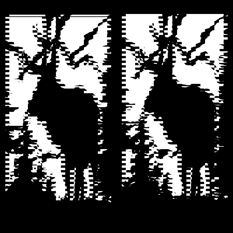 طرح هنری فلزی پلاسمای کوه‌های الک در ابعاد ۲۴ در ۲۴ اینچ مناسب برای استفاده در دستگاه های cnc چوب و cnc لیزر - 24 x 24 elk mountains plasma metal art dxf file