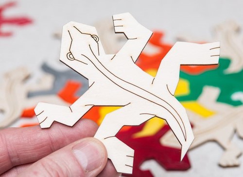 طرح خزندگان به سبک اشر مناسب برای استفاده در دستگاه های cnc چوب و cnc لیزر - laser cut escher style reptiles dxf file