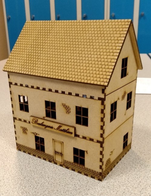 طرح و ساختمان سه بعدی مناسب برای استفاده در دستگاه های cnc چوب و cnc لیزر - laser cut textured building 3d puzzle svg file