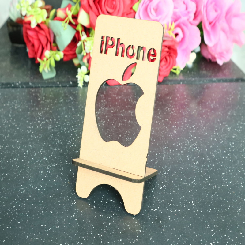 طرح پایه آیفون چوبی مناسب برای استفاده در دستگاه های cnc چوب و cnc لیزر - laser cut wooden iphone stand cdr file