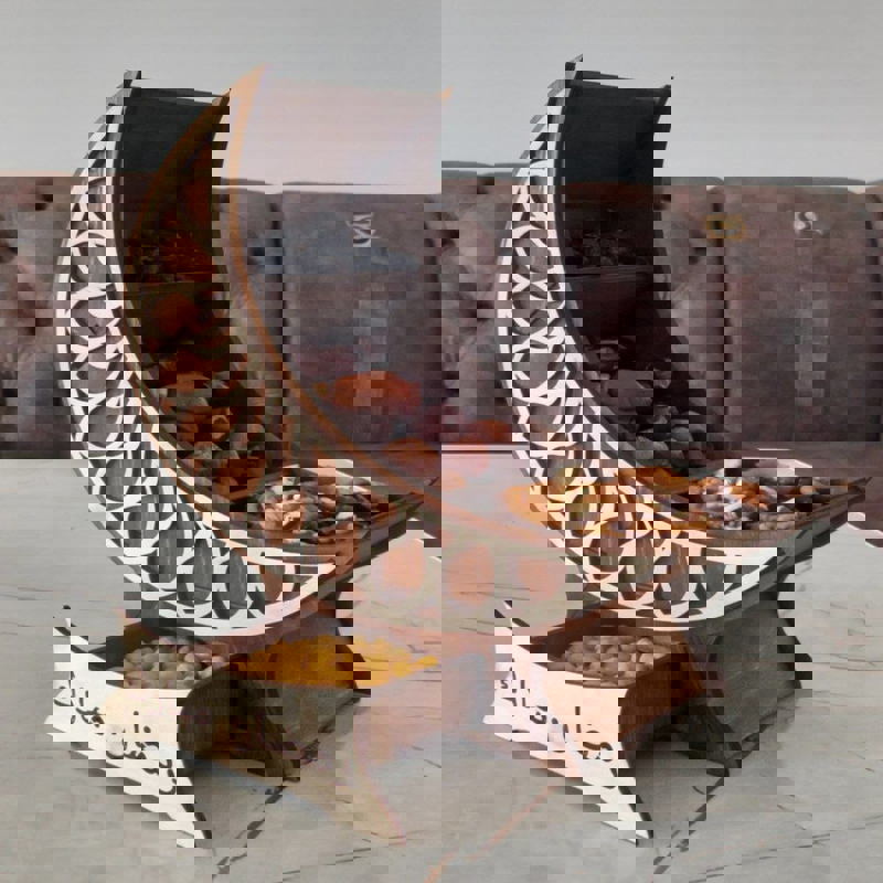 طرح جعبه کادو و تزئینات عید رمضان مناسب برای استفاده در دستگاه های cnc چوب و cnc لیزر - laser cut ramadan eid decoration gift box dxf file