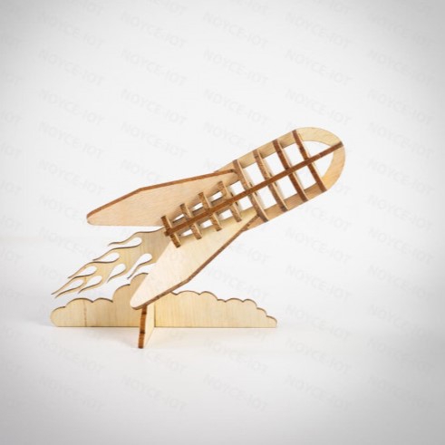 طرح موشک کوچک مناسب برای استفاده در دستگاه های cnc چوب و cnc لیزر - laser cut little rocket dxf file