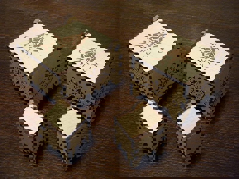 طرح جعبه جواهرات مناسب برای استفاده در دستگاه های cnc چوب و cnc لیزر - laser cut trinket box dxf file