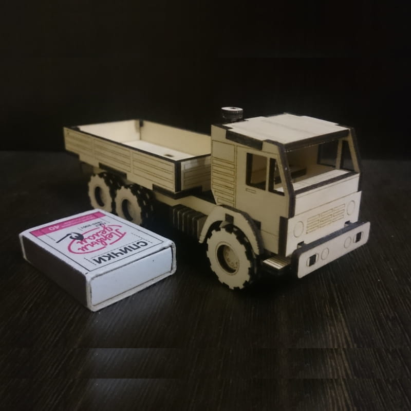 طرح کامیون کفی مناسب برای استفاده در دستگاه های cnc چوب و cnc لیزر - laser cut flatbed truck cdr file