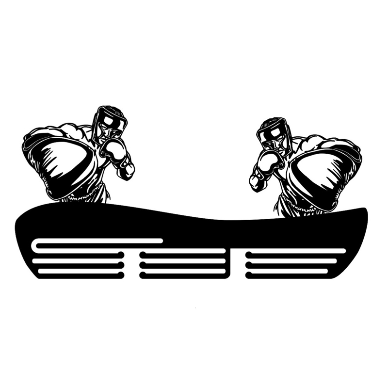 طرح جای مدال بوکس مناسب برای استفاده در دستگاه های cnc چوب و cnc لیزر - laser cut boxing medal holder cdr file