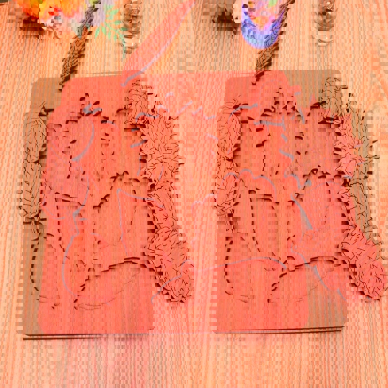 طرح پازل برگ آموزشی اسباب بازی های ساقه دار مناسب برای استفاده در دستگاه های cnc چوب و cnc لیزر - laser cut leaf jigsaw puzzles learning stem toys dxf file