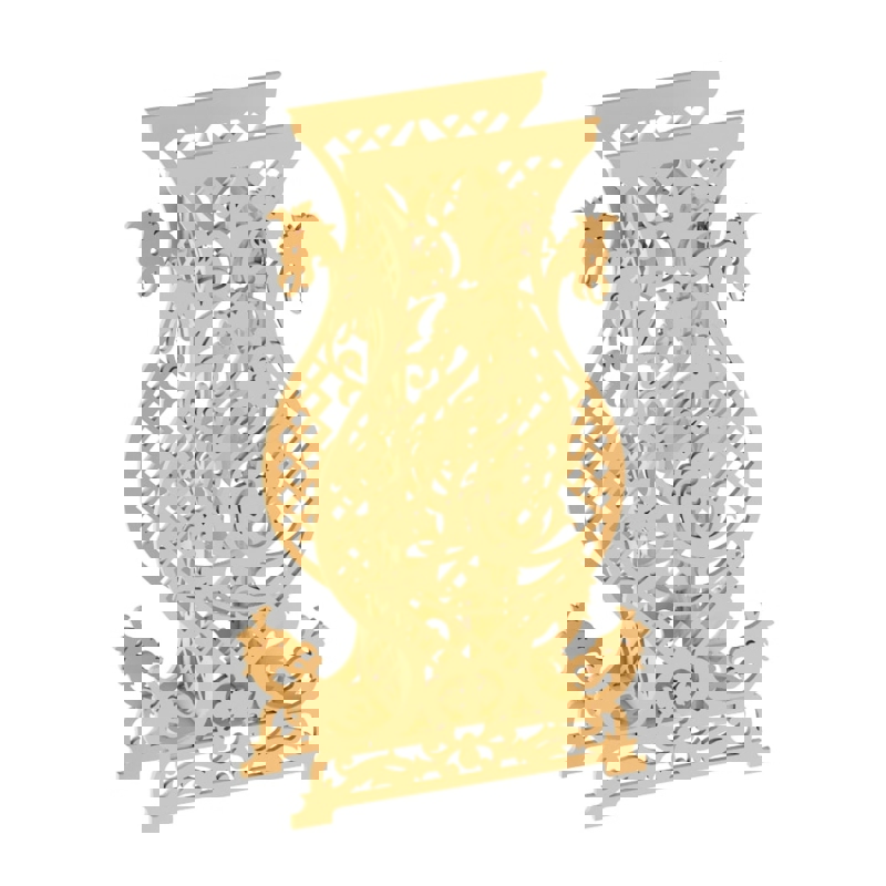 طرح گلدان تزئینی منزل مناسب برای استفاده در دستگاه های cnc چوب و cnc لیزر - laser cut flower vase home decor dxf file