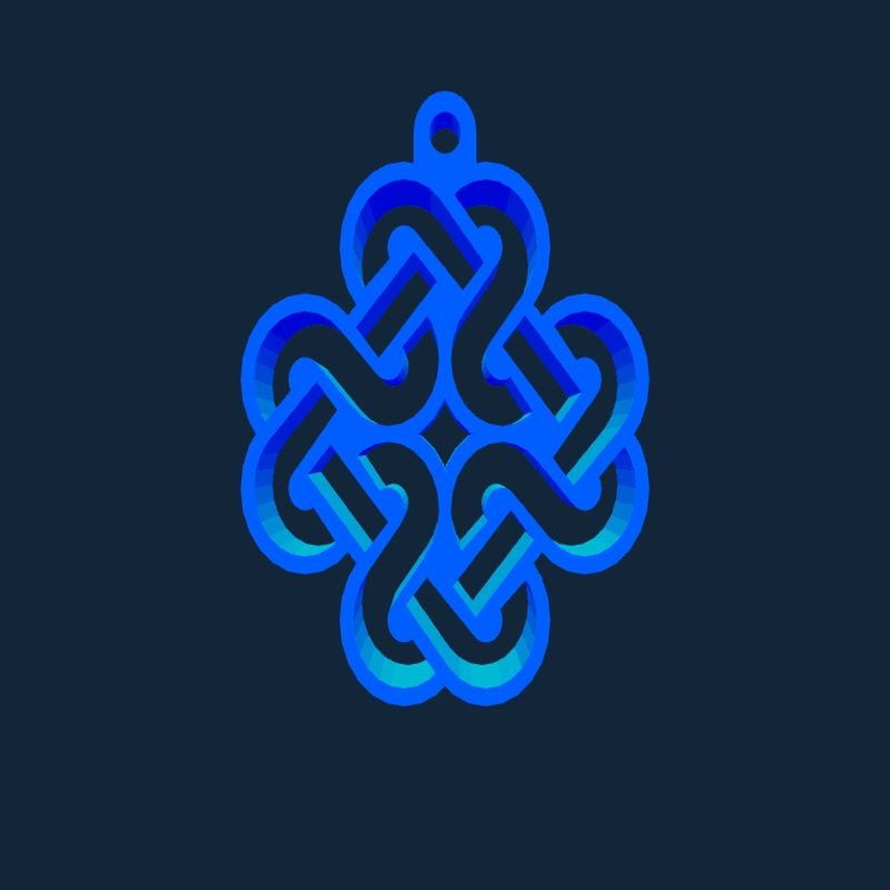 طرح جاکلیدی طرح نماد سلتیک مابینوگی مناسب برای استفاده در دستگاه های cnc چوب و cnc لیزر - mabinogi celtic emblem key chain stl file