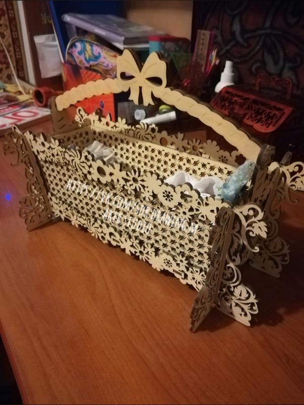 طرح سبد تزئینی با ضخامت 3 میلی‌متر مناسب برای استفاده در دستگاه های cnc چوب و cnc لیزر - laser cut decorative basket 3mm cdr file