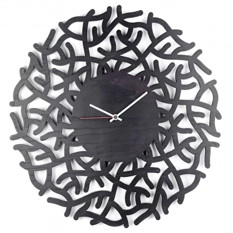 طرح ساعت دیواری مدرن مناسب برای استفاده در دستگاه های cnc چوب و cnc لیزر - laser cut modern wall clock cdr file