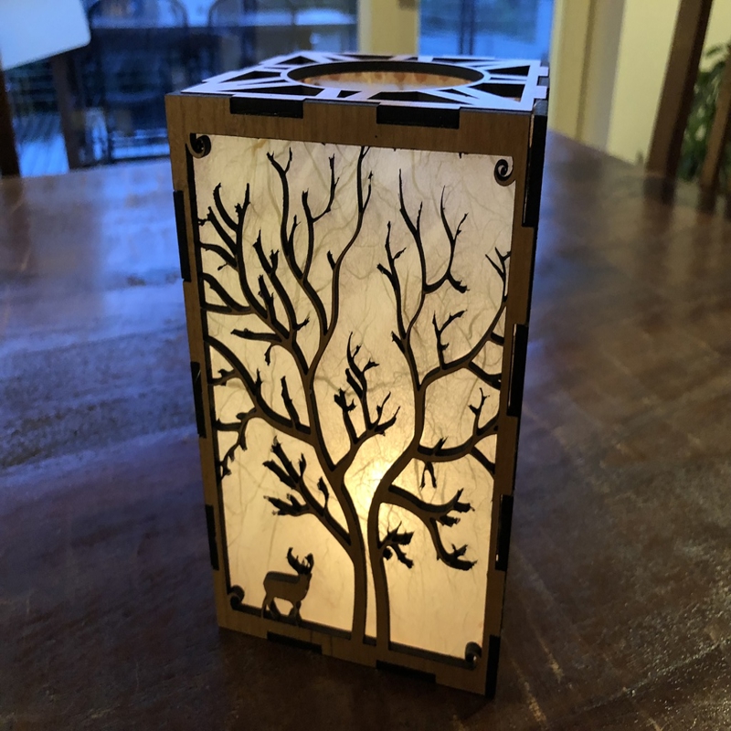 طرح جا شمعی چوبی مناسب برای استفاده در دستگاه های cnc چوب و cnc لیزر - laser cut wooden candle holder svg file