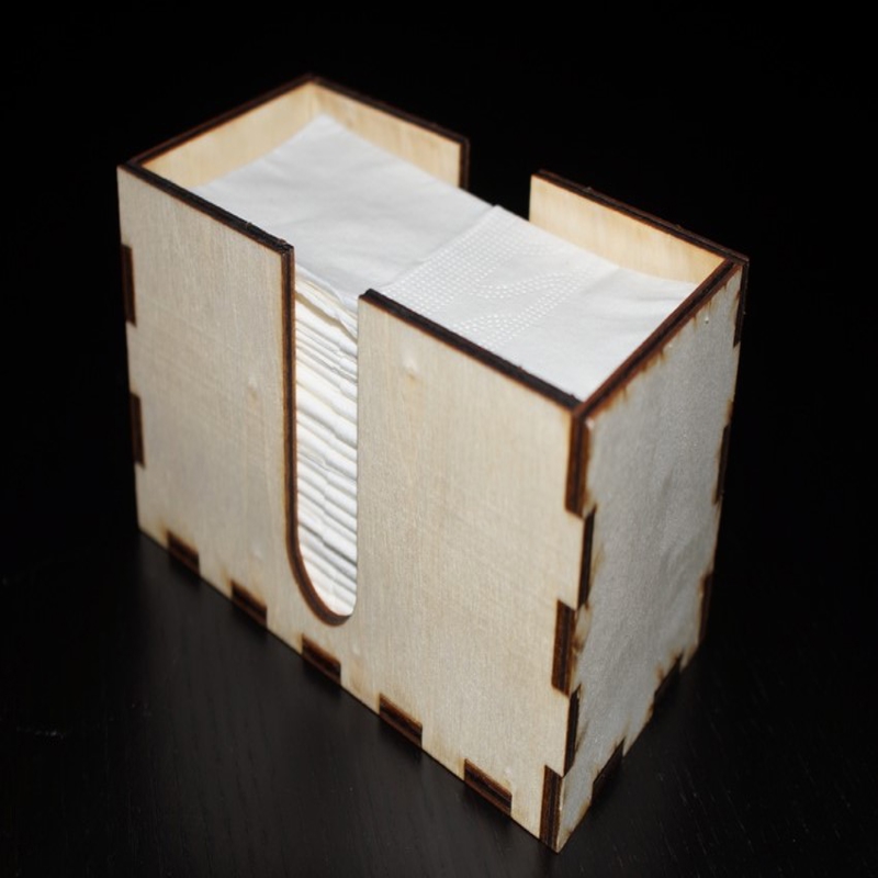 طرح جعبه دستمال کاغذی چوبی مناسب برای استفاده در دستگاه های cnc چوب و cnc لیزر - laser cut wooden tissue box dxf file