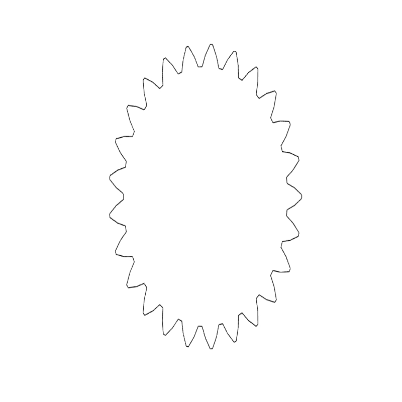 طرح چرخ دنده بادامک مناسب برای استفاده در دستگاه های cnc چوب و cnc لیزر - cam gear dxf file