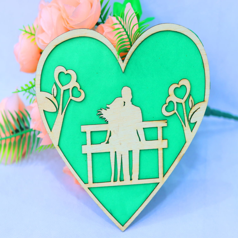 طرح کارت هدیه ولنتاین مناسب برای استفاده در دستگاه های cnc چوب و cnc لیزر - laser cut valentine day gift card cdr file