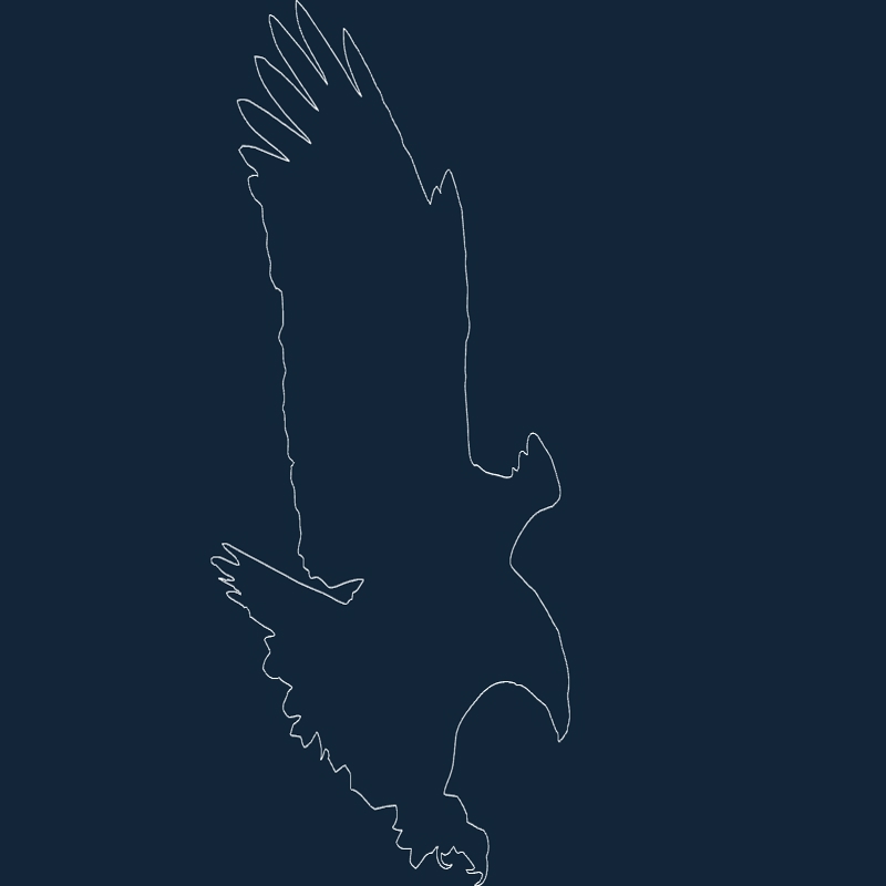 طرح عقاب سرسفید مناسب برای استفاده در دستگاه های cnc چوب و cnc لیزر - bald eagle dxf file