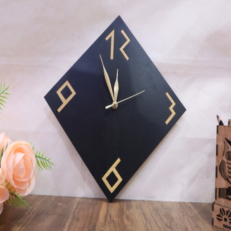 طرح ساعت دیواری مدرن مینیمال مناسب برای استفاده در دستگاه های cnc چوب و cnc لیزر - laser cut minimalist modern wall clock cdr file