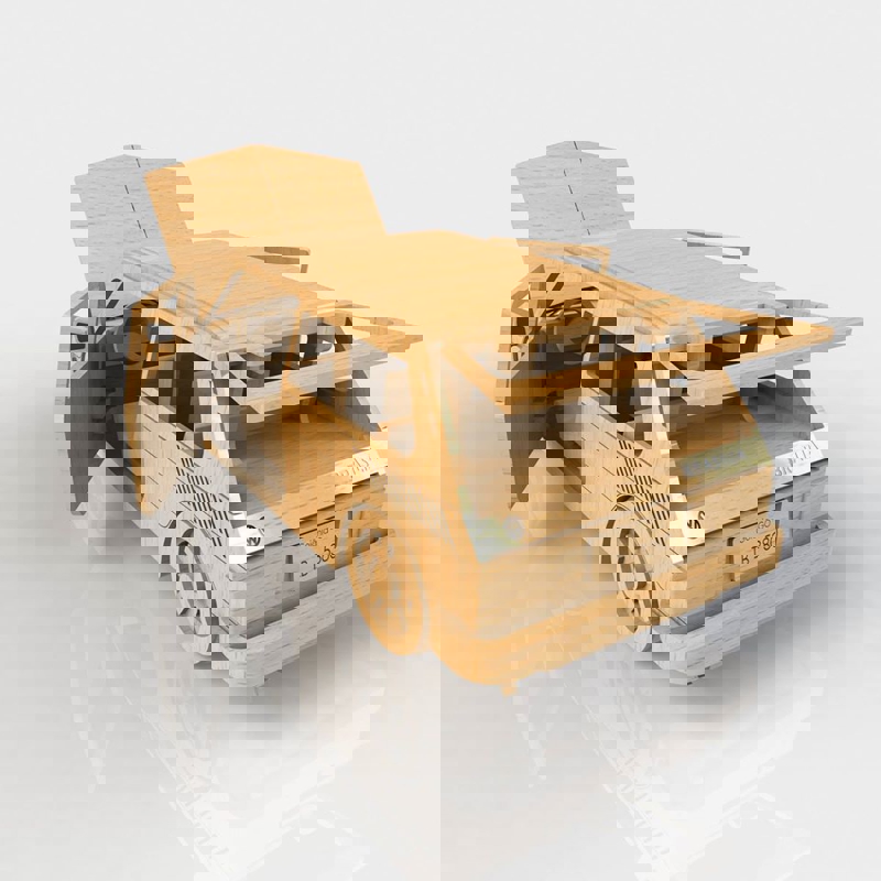 طرح فولکس واگن برزیل مناسب برای استفاده در دستگاه های cnc چوب و cnc لیزر - laser cut volkswagen brasilia dxf file