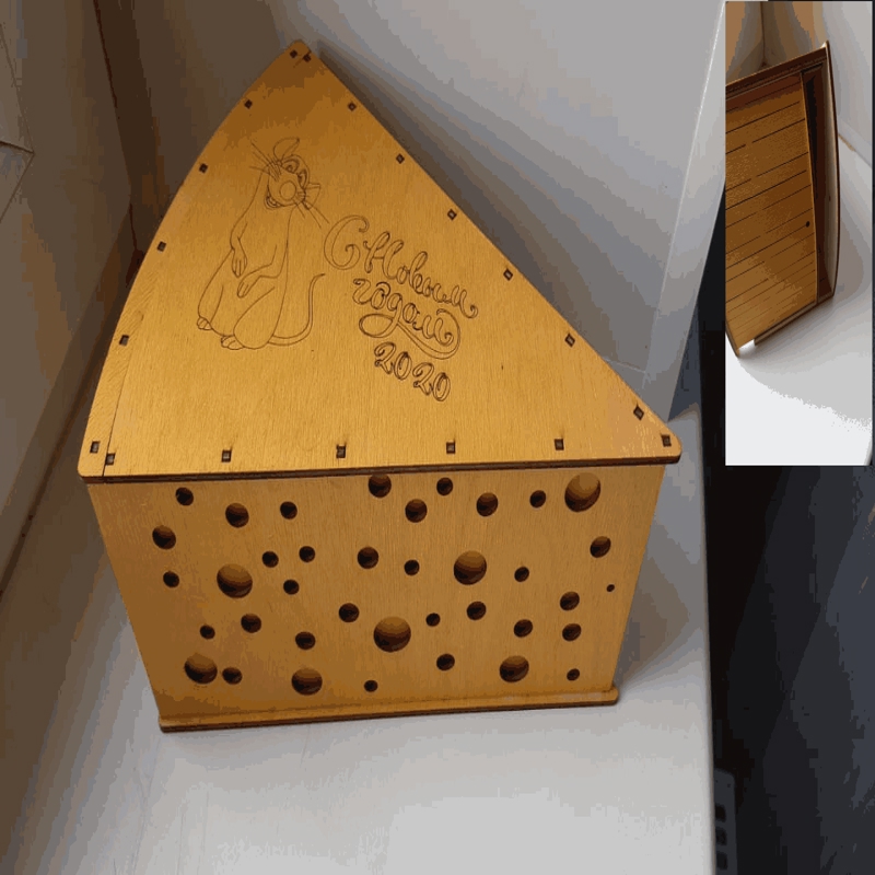 طرح برش جعبه پنیر برای لیزر برش مناسب برای استفاده در دستگاه های cnc چوب و cnc لیزر - laser cut cheese box tempalte cdr file