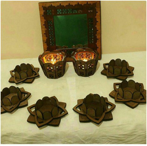 طرح سفره هفت سین سنتی نوروز مناسب برای استفاده در دستگاه های cnc چوب و cnc لیزر - laser cut haft seen traditional table of nowruz cdr file