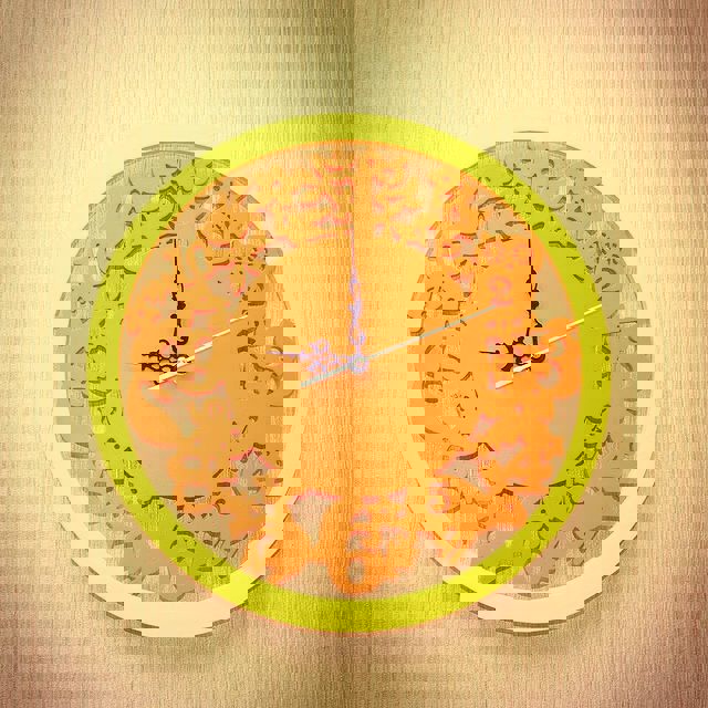 طرح فایل ساعت دیواری طرح حیوانات مناسب برای استفاده در دستگاه های cnc چوب و cnc لیزر - laser cut animals wall clock cdr file