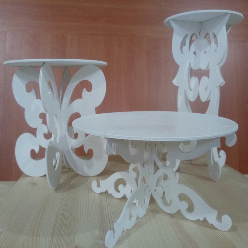 طرح میز دکوراتیو مناسب برای استفاده در دستگاه های cnc چوب و cnc لیزر - laser cut decorative table set cdr file