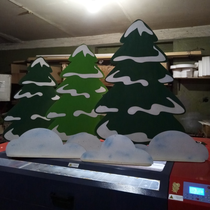 طرح درختان بزرگ مناسب برای استفاده در دستگاه های cnc چوب و cnc لیزر - laser cut big trees template cdr file