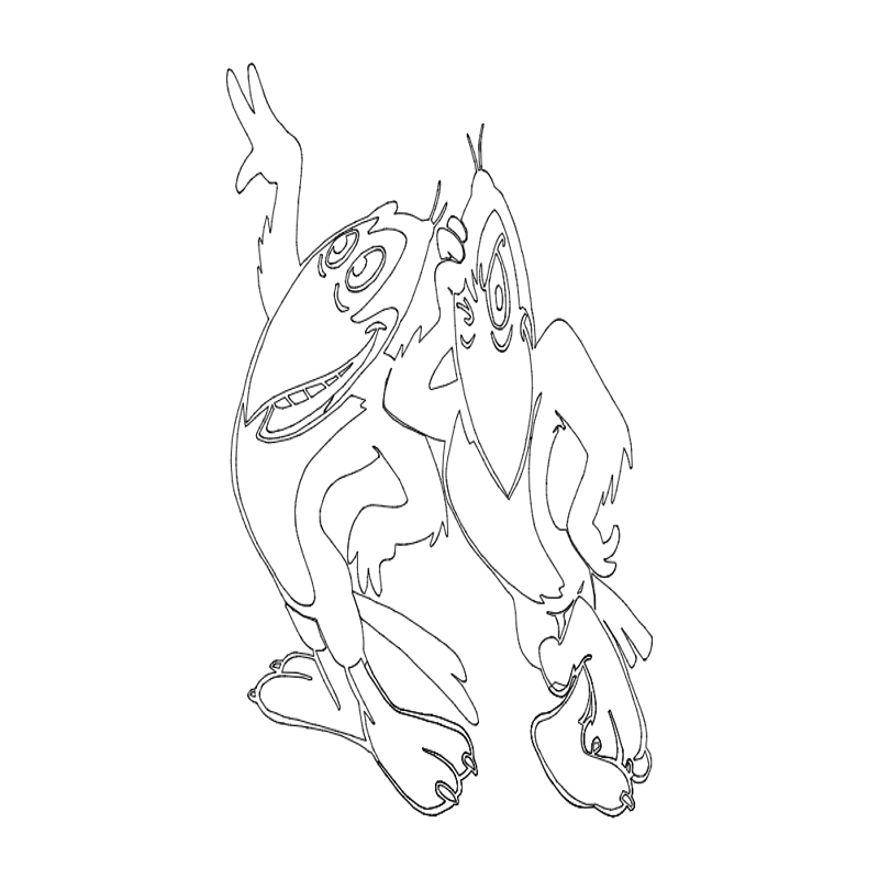 طرح هکِل اند جِکِل مناسب برای استفاده در دستگاه های cnc چوب و cnc لیزر - heckle and jeckle dxf file