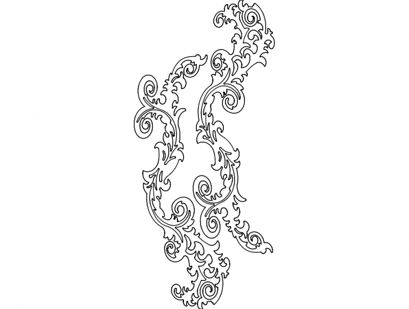 طرح دکور ۸ میلی‌متری مناسب برای استفاده در دستگاه های cnc چوب و cnc لیزر - 8mm dekor dxf file