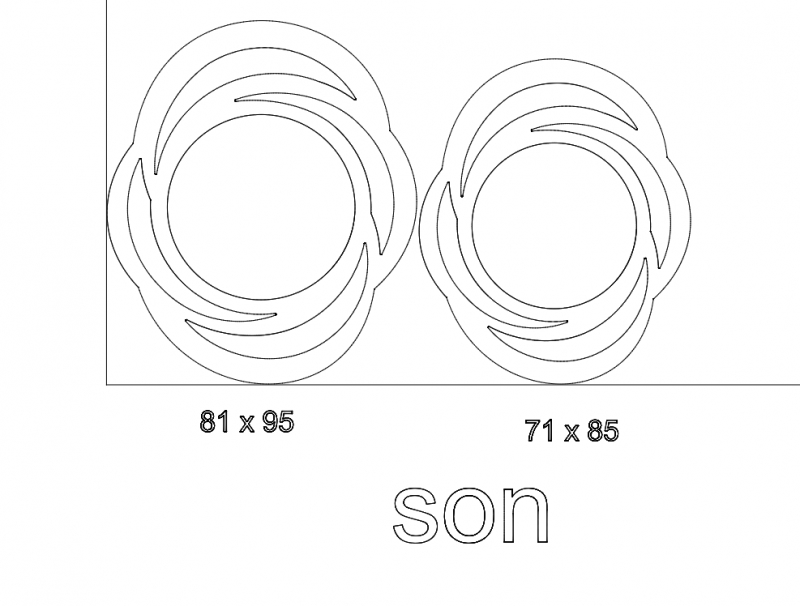 طرح سرمل آینه مناسب برای استفاده در دستگاه های cnc چوب و cnc لیزر - sarmal ayna dxf file