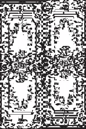 طرح شابلون دیواری مناسب برای استفاده در دستگاه های cnc چوب و cnc لیزر - stenciling wall dxf file