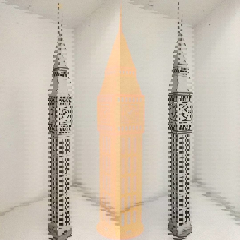 طرح فایل سی دی آر برج بیگ بن مناسب برای استفاده در دستگاه های cnc چوب و cnc لیزر - big ben tower cdr file