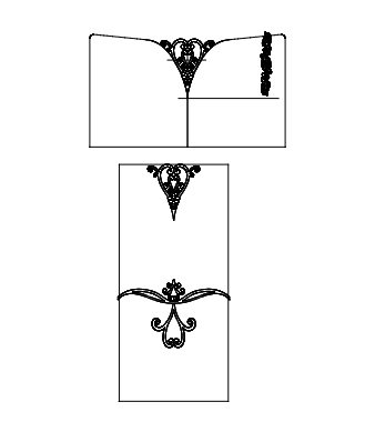 طرح با فرمت fr3 مناسب برای استفاده در دستگاه های cnc چوب و cnc لیزر - nom fr3 dxf file
