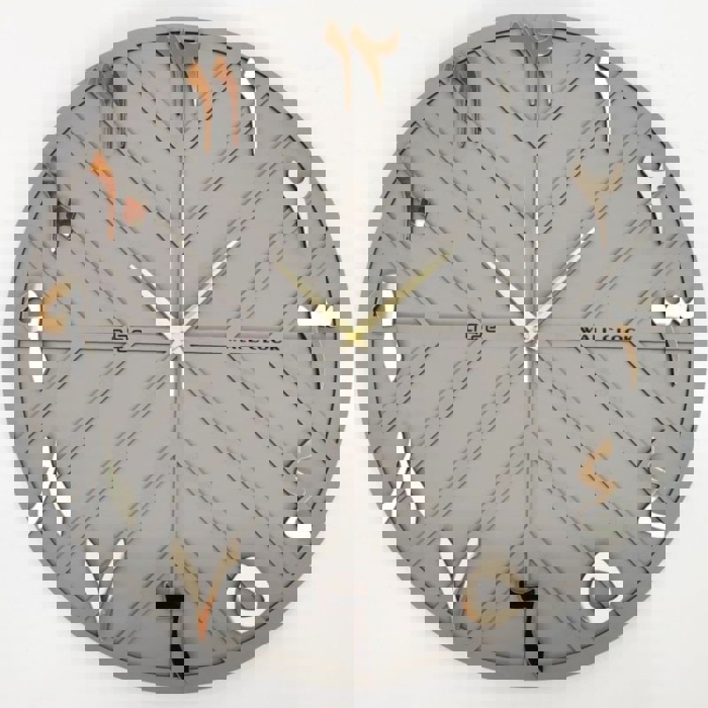 طرح ساعت دیواری عربی مناسب برای استفاده در دستگاه های cnc چوب و cnc لیزر - laser cut arabic wall clock